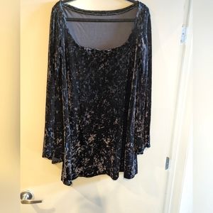 Vintage 18008 Kamali perfect condition black crushed velvet mini dress size 10